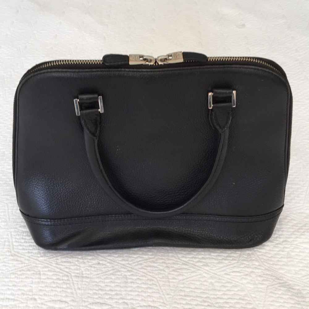 Brooks Brothers classic black leather bag